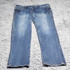 Mudd‎ Jeans Womens Juniors 11 Blue Denim Mid Rise Straight Leg Distressed Worn